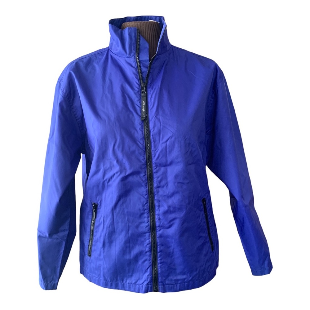 Eddie Bauer Women’s Nylon Windbreaker Rain Jacket - Sz M - Royal Blue